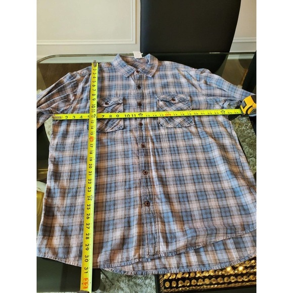 Urban Outfitter Mens Blue Cotton Collared Long Sleeve Buttons Down Shirt Size XL - Picture 10 of 11